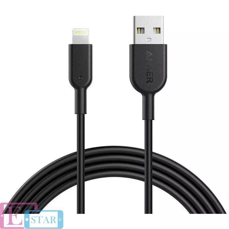 Кабель Anker Powerline II Lightning - 0.9 м V2 Black (Черный) A8432H11