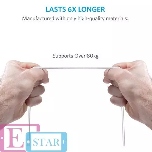 Кабель Anker Powerline+ Lightning - 1.8м V3 Space Gray (Сірий) A8122HA1 Кабель Anker Powerline+ Lightning - 1.8м V3 Space Gray (Сірий) A8122HA1