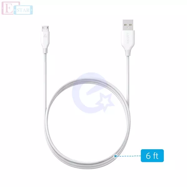 Кабель Anker Powerline MICRO USB - 1.8M V3 White (Белый) A8133H21