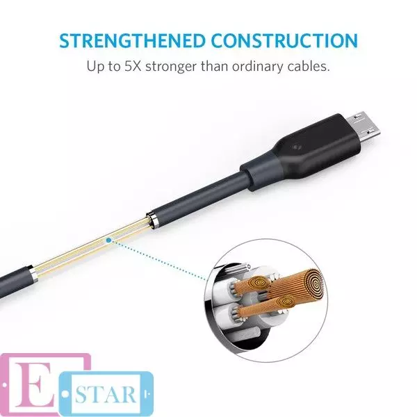 Кабель Anker PowerLine Micro USB-USB 1.8 м Space Gray (Серый) A8133H11 Кабель Anker PowerLine Micro USB-USB 1.8 м Space Gray (Серый) A8133H11