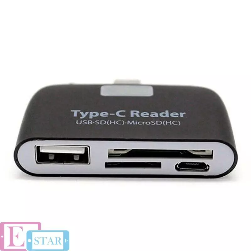 USB-хаб Anomaly Type-C Card Reader Micro SD Black (Черный)