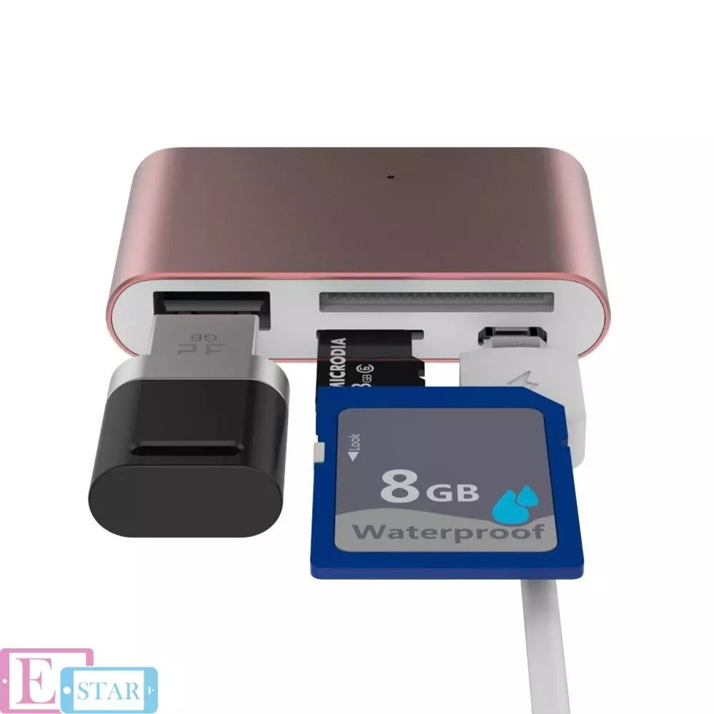 USB-хаб Anomaly 4 in 1 Type-C Card Reader Silver (Серебряный)