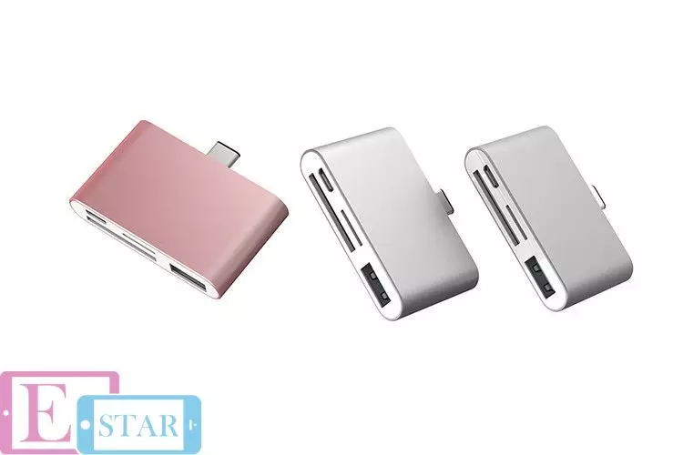 USB-хаб Anomaly 4 in 1 Type-C Card Reader Rose Gold (Рожеве золото) USB-хаб Anomaly 4 in 1 Type-C Card Reader Rose Gold (Рожеве золото)