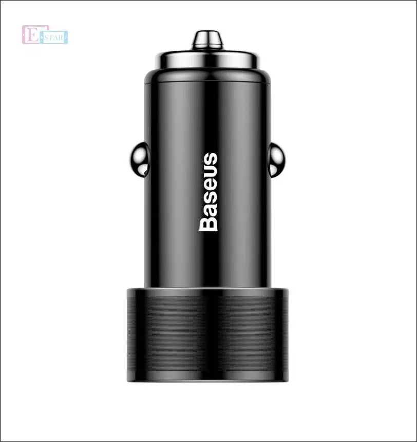 Автомобільна зарядка від прикурювача Baseus Small Screw Dual-USB Black 36W Black (Чорний) CAXLD-B01 Автомобільна зарядка від прикурювача Baseus Small Screw Dual-USB Black 36W Black (Чорний) CAXLD-B01
