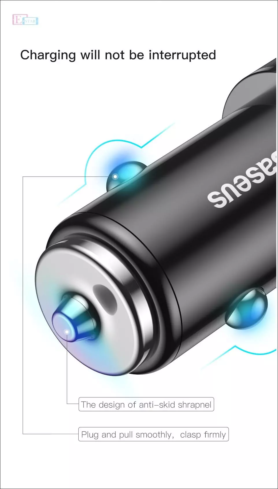 Автомобільна зарядка від прикурювача Baseus Small Screw Dual-USB Black 36W Black (Чорний) CAXLD-B01 Автомобільна зарядка від прикурювача Baseus Small Screw Dual-USB Black 36W Black (Чорний) CAXLD-B01