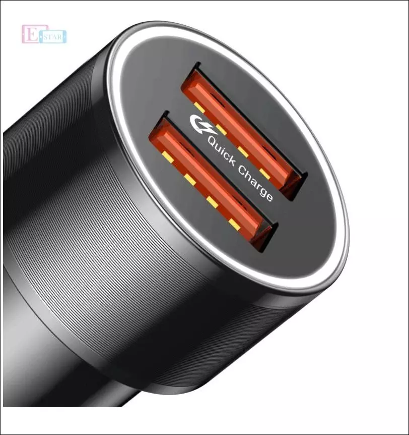 Автомобільна зарядка від прикурювача Baseus Small Screw Dual-USB Black 36W Black (Чорний) CAXLD-B01 Автомобільна зарядка від прикурювача Baseus Small Screw Dual-USB Black 36W Black (Чорний) CAXLD-B01