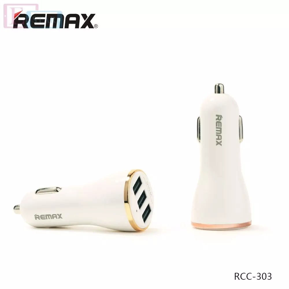 Автомобильная зарядка от прикуривателя Remax Dolfin 3USB Car Charger White / Rose Gold (Белый /Розовое Золото) RCC303 Автомобильная зарядка от прикуривателя Remax Dolfin 3USB Car Charger White / Rose Gold (Белый /Розовое Золото) RCC303