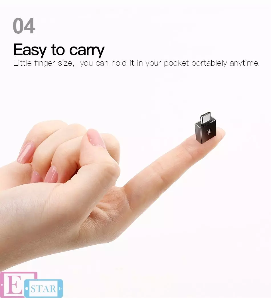 Переходник Baseus USB-A to Type-C Exquisite для планшетов и смартфонов Black (Черный) CATJQ-B01 Переходник Baseus USB-A to Type-C Exquisite для планшетов и смартфонов Black (Черный) CATJQ-B01