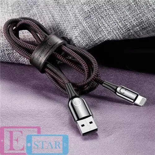 Кабель Baseus C-shaped Light Intelligent Power-Off Cable Black (Чорний) CALCD-01 Кабель Baseus C-shaped Light Intelligent Power-Off Cable Black (Чорний) CALCD-01