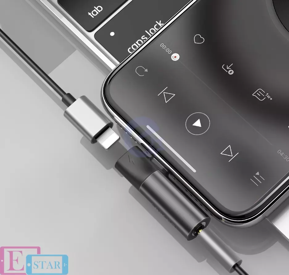 Перехідник Baseus L43 Lightning/3.5mm Silver (Срібний)