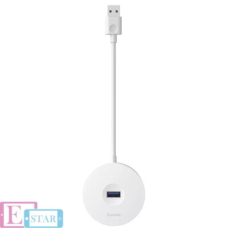 Адаптер Baseus round box HUB Adapter USB3.0 to USB3.0*1+USB2.0*3 White (Білий) C30A-03 Адаптер Baseus round box HUB Adapter USB3.0 to USB3.0*1+USB2.0*3 White (Білий) C30A-03
