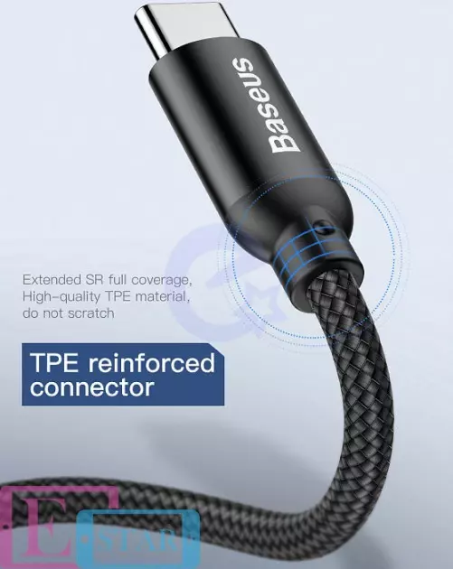 Кабель Baseus U-shaped Portable Data Cable USB-C/Lightning Black (Черный) CALUTC-01