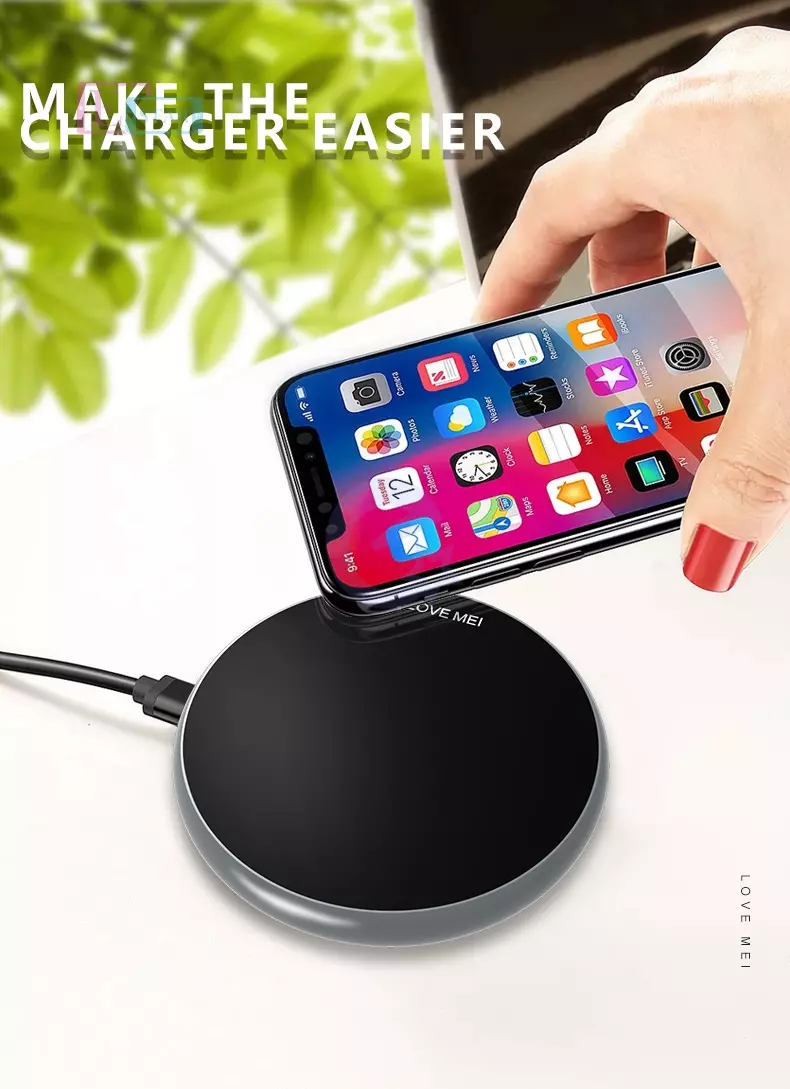 Беспроводная зарядка Lovemei Russo Series Wireless Charger для смартфонов Gray (Серый)