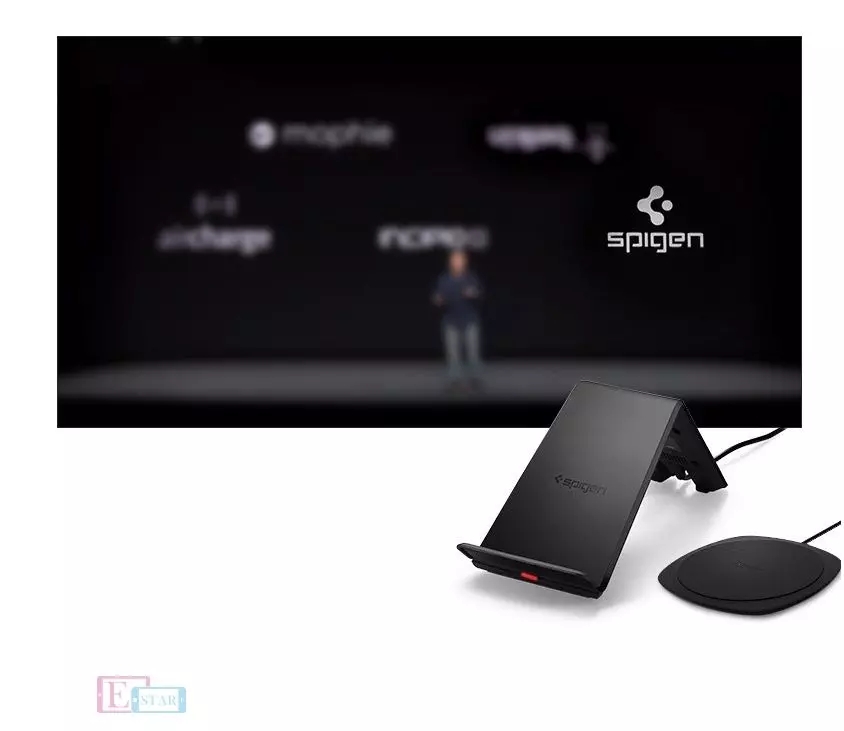 Беспроводное зарядное устройство Spigen Essential Dual High Speed ??Wireless Charger F310W Black (Черный)