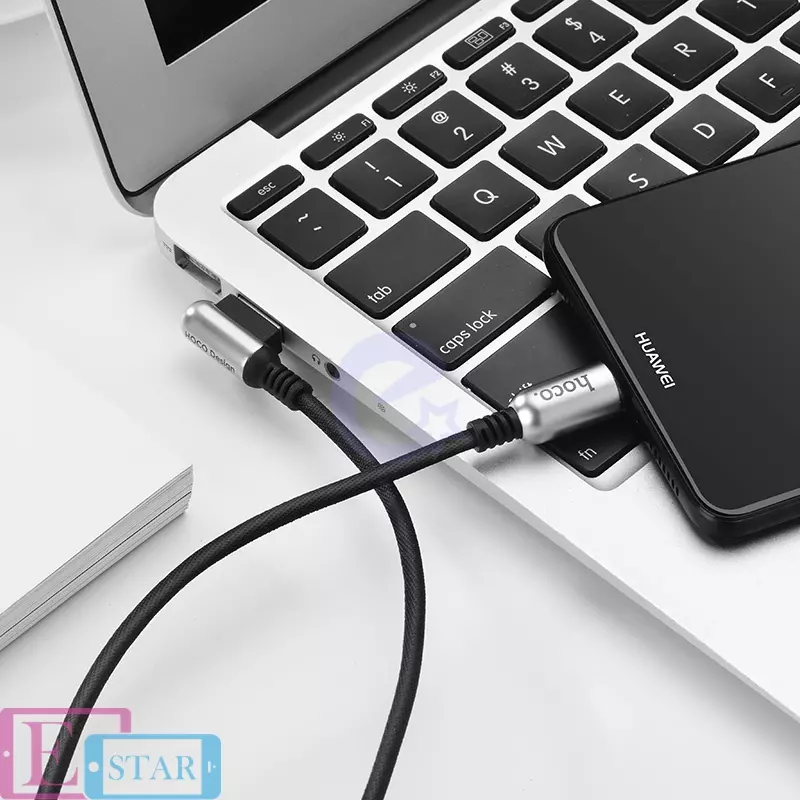 Кабель для зарядки и передачи данных Hoco U17 Capsule USB to Type C Black (Черный)