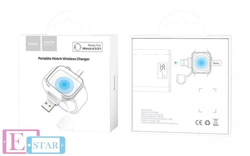 Бездротовий зарядний пристрій Apple Watch 4/3/2/1 Hoco CW19 White (Білий)