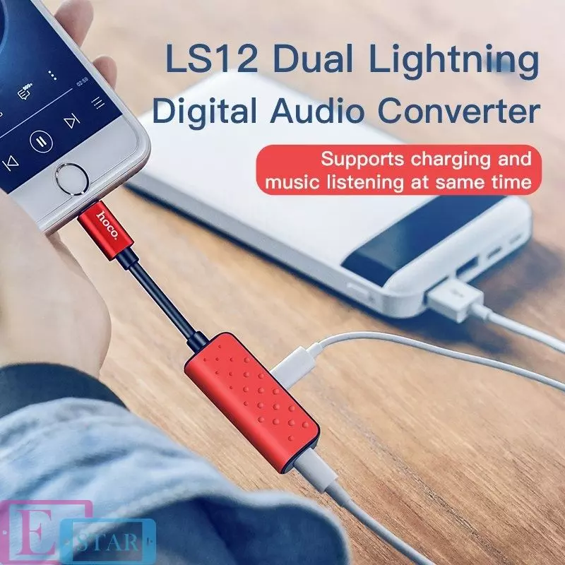 Кабель перехідник Hoco для Apple з двома Lightning Red (Червоний) LS12 Кабель перехідник Hoco для Apple з двома Lightning Red (Червоний) LS12