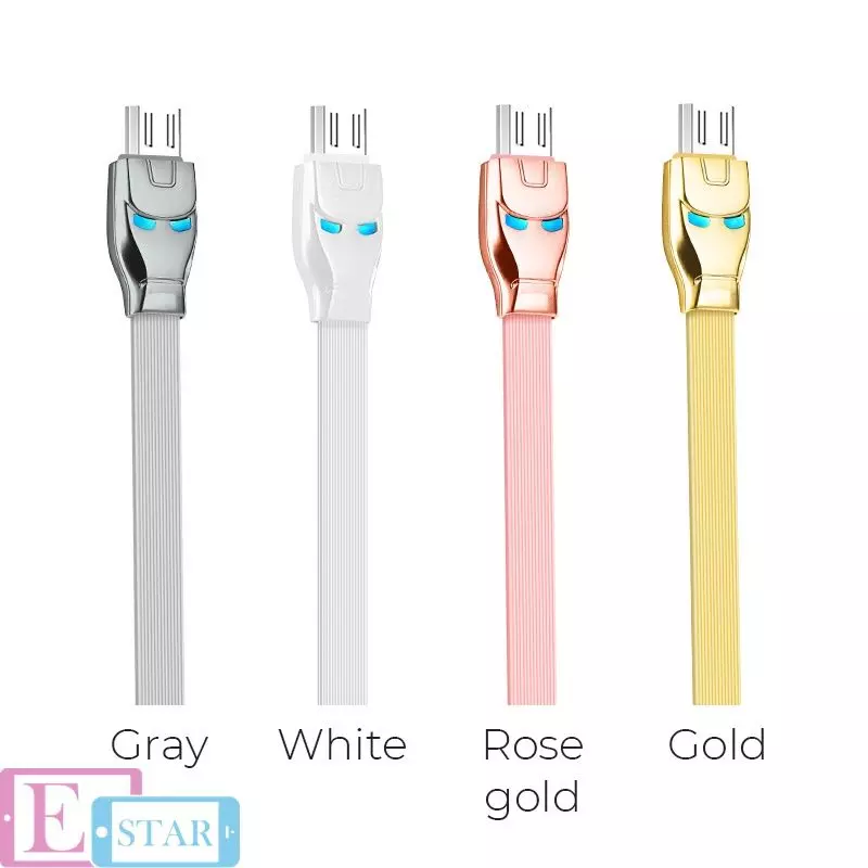 Кабель для зарядки и передачи данных Hoco U14 Steel Man USB Micro USB White (Белый) Кабель для зарядки и передачи данных Hoco U14 Steel Man USB Micro USB White (Белый)