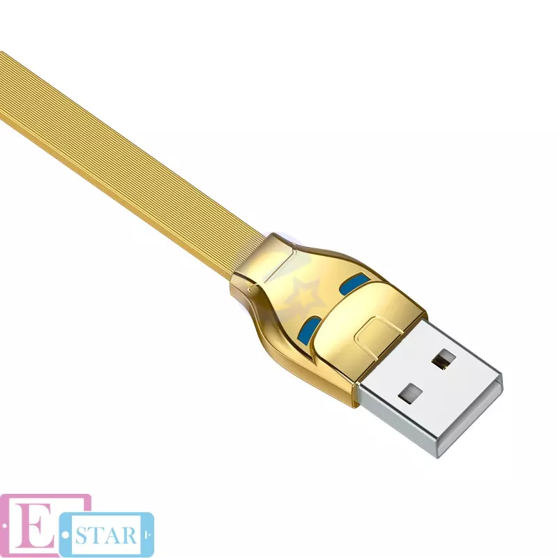 Кабель для зарядки и передачи данных Hoco U14 Steel Man 2in1 Lightning Micro USB Gold (Золото)