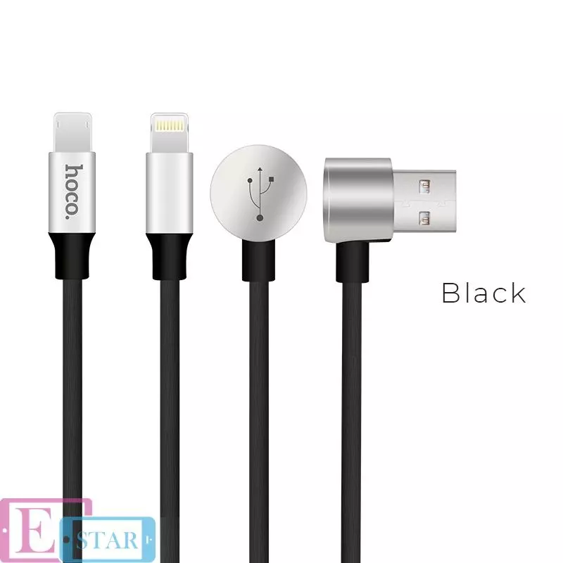 Кабель для зарядки и передачи данных Hoco U18 Golden Hat USB to Lightning Micro-USB Black (Черный) Кабель для зарядки и передачи данных Hoco U18 Golden Hat USB to Lightning Micro-USB Black (Черный)
