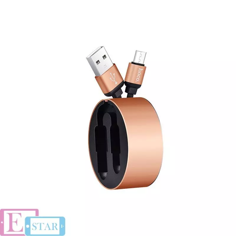 Кабель для заряджання та передачі даних Hoco U23 Resilient USB to Micro-USB Gold (Золото)