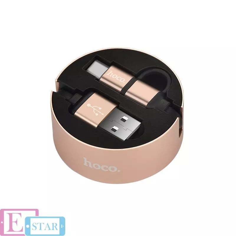 Кабель для зарядки и передачи данных Hoco U23 Resilient 2in1 USB to Type-C Micro-USB Gold (Золото) Кабель для зарядки и передачи данных Hoco U23 Resilient 2in1 USB to Type-C Micro-USB Gold (Золото)