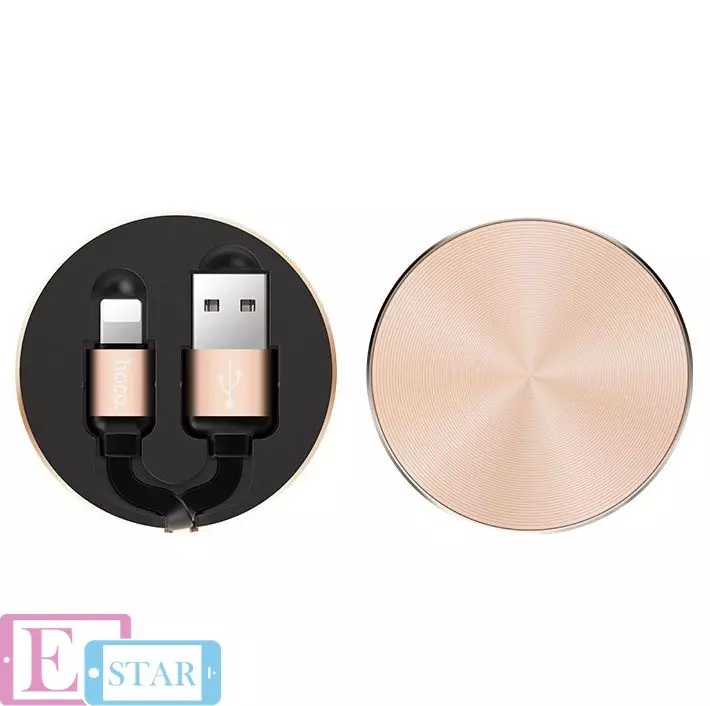 Кабель для заряджання та передачі даних Hoco U23 Resilient USB to Lightning Gold (Золото)