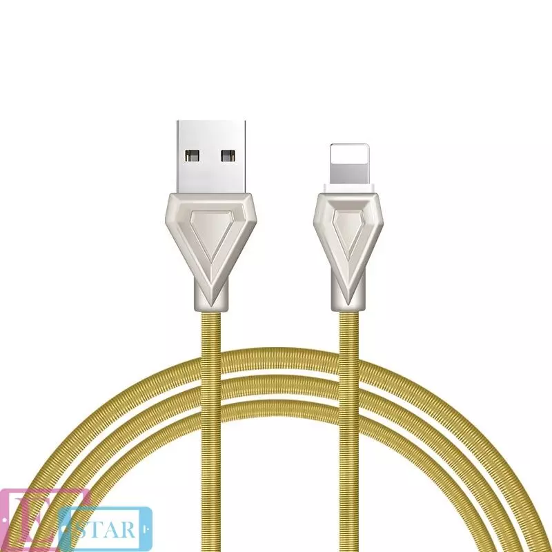 Кабель для зарядки и передачи данных Hoco U25 Golden Armor USB to Lightning Gold (Золото)