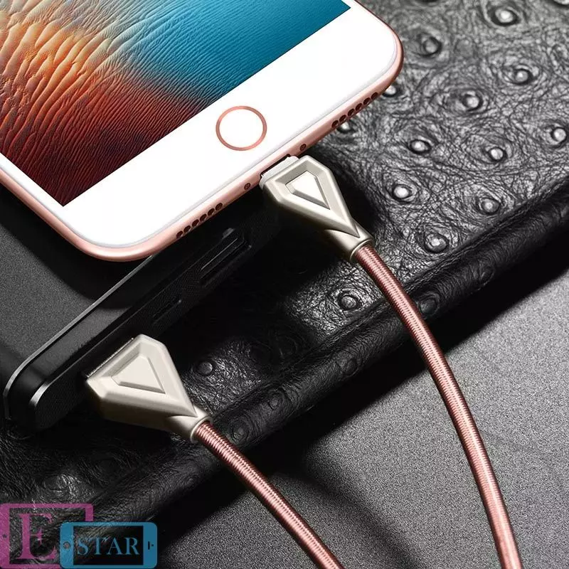 Кабель для зарядки и передачи данных Hoco U25 Golden Armor USB to Lightning Rose Gold (Розовое золото) Кабель для зарядки и передачи данных Hoco U25 Golden Armor USB to Lightning Rose Gold (Розовое золото)