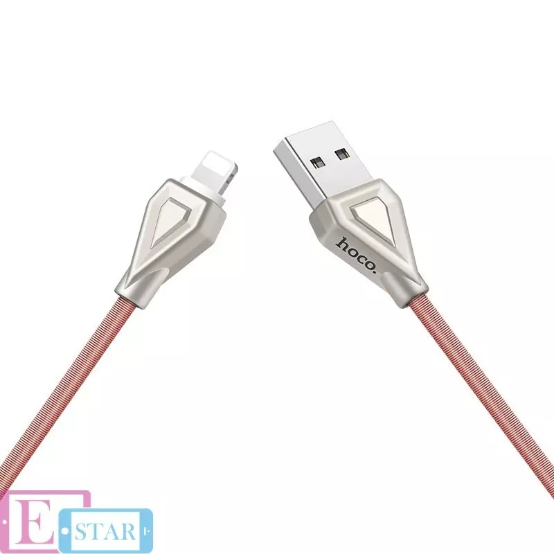 Кабель для зарядки и передачи данных Hoco U25 Golden Armor USB to Lightning Gold (Золото)