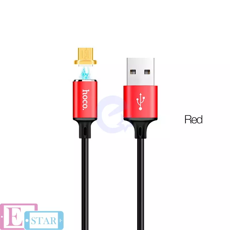 Магнитный кабель для зарядки и передачи данных Hoco U28 USB to Micro USB Red (Красный)
