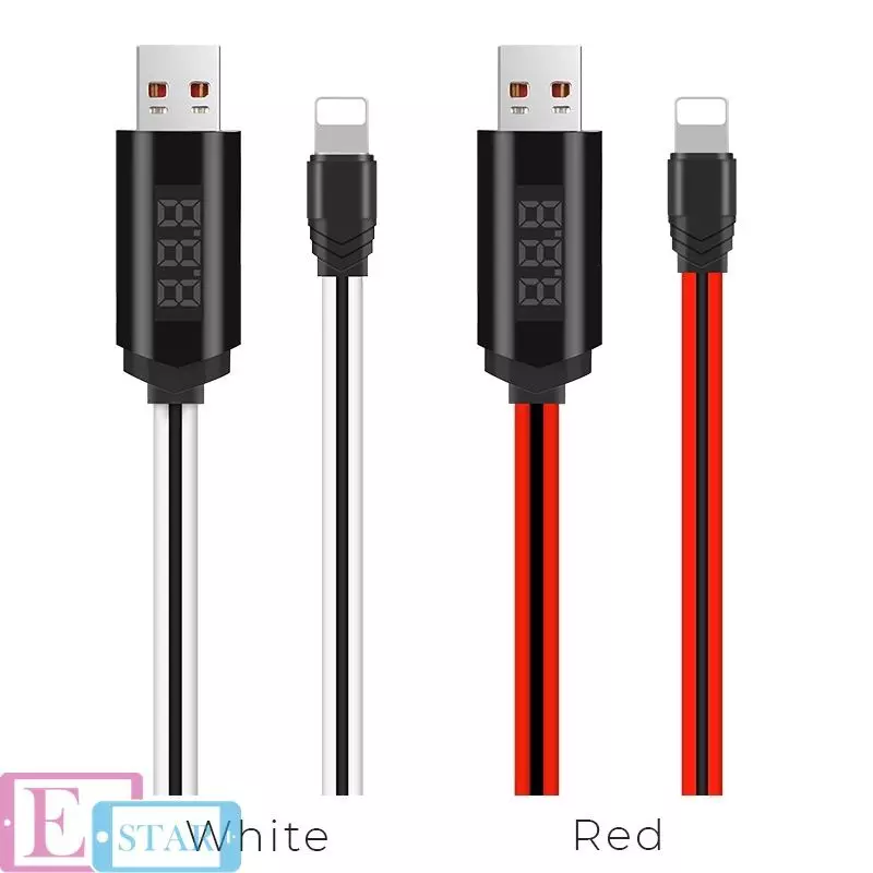 Кабель для зарядки и передачи данных Hoco U29 LED USB to Lightning White (Белый) Кабель для зарядки и передачи данных Hoco U29 LED USB to Lightning White (Белый)
