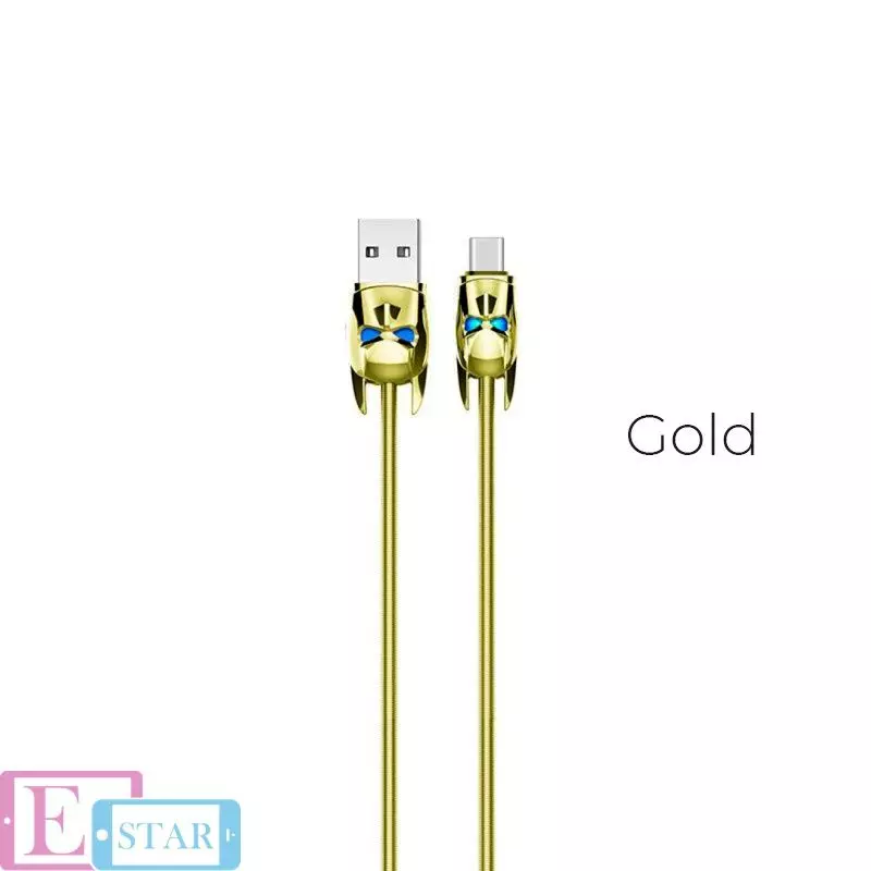 Кабель для заряджання та передачі даних Hoco U30 Shadow Knight Type-C Gold (Золото)