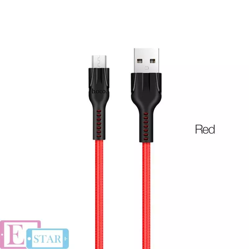 Кабель для зарядки и передачи данных Hoco U31 Benay Micro-USB Red (Красный)