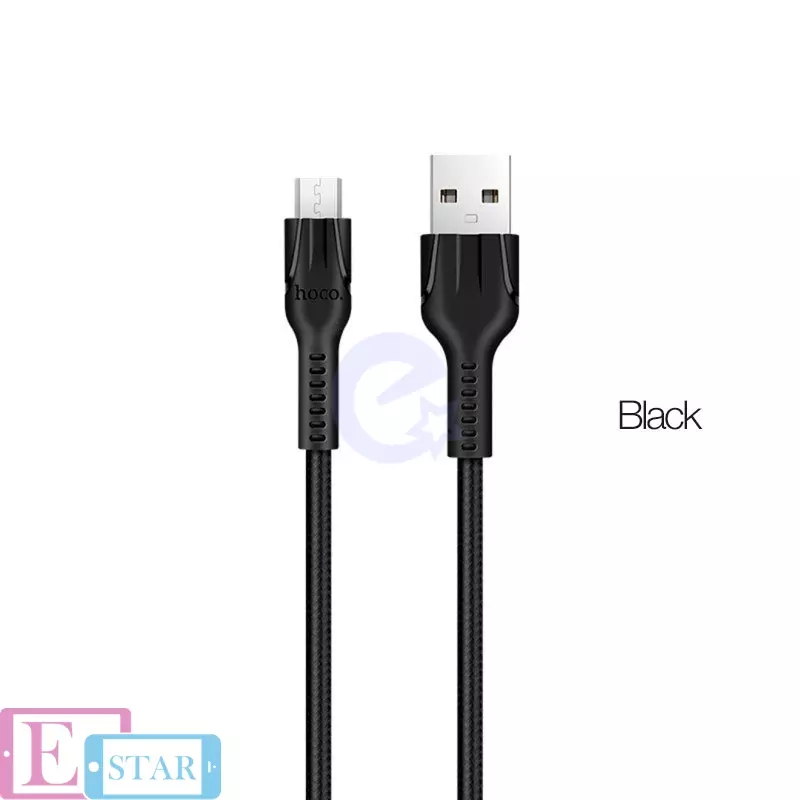 Кабель для зарядки и передачи данных Hoco U31 Benay Micro-USB Black (Черный)