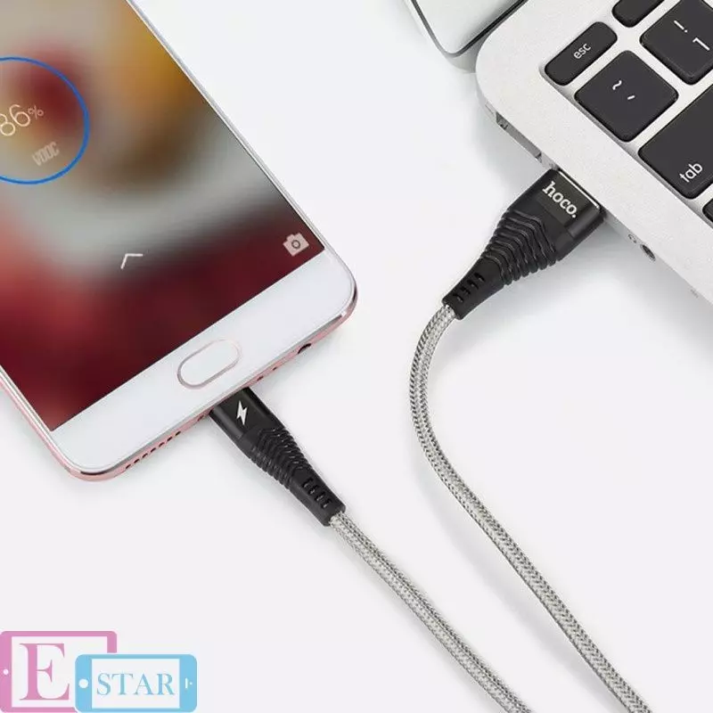 Кабель для зарядки и передачи данных Hoco U32 Unswerving Micro-USB Gray (Серый) Кабель для зарядки и передачи данных Hoco U32 Unswerving Micro-USB Gray (Серый)