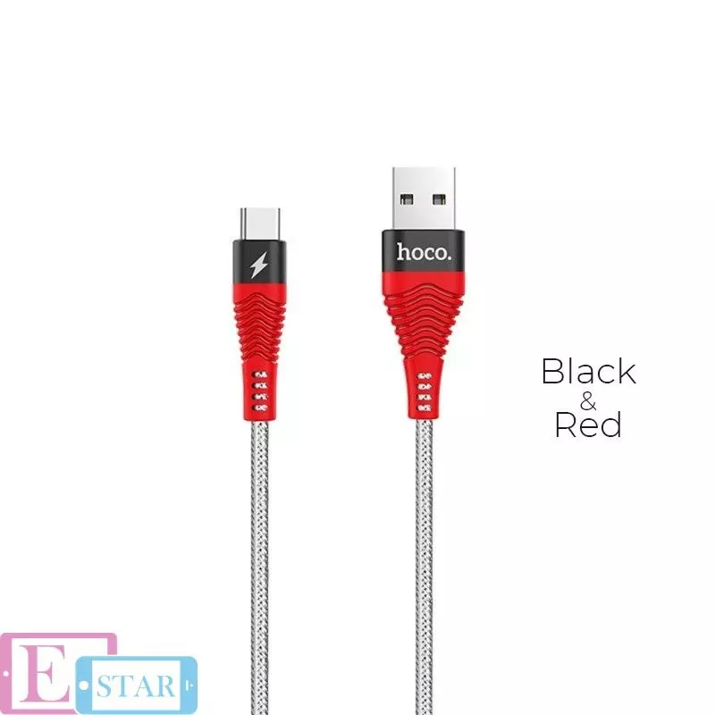 Кабель для заряджання та передачі даних Hoco U32 Unswerving Type-C Red (Червоний)