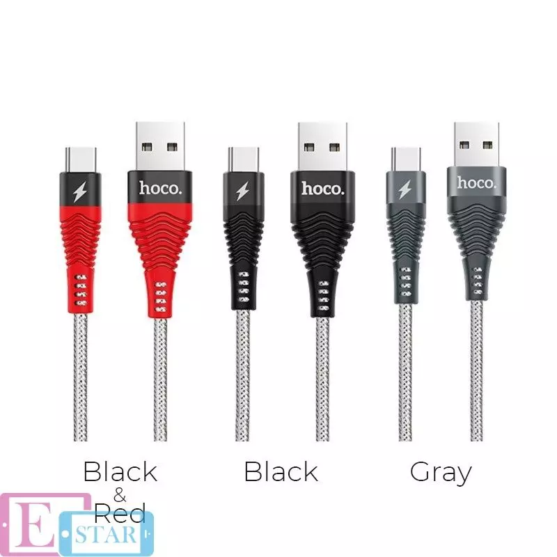 Кабель для заряджання та передачі даних Hoco U32 Unswerving Type-C Black (Чорний)