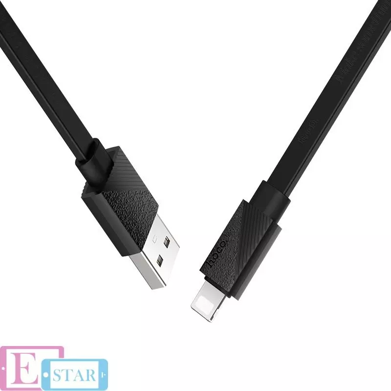 Кабель для заряджання та передачі даних Hoco U34 LingYing Lightning Black (Чорний) Кабель для заряджання та передачі даних Hoco U34 LingYing Lightning Black (Чорний)