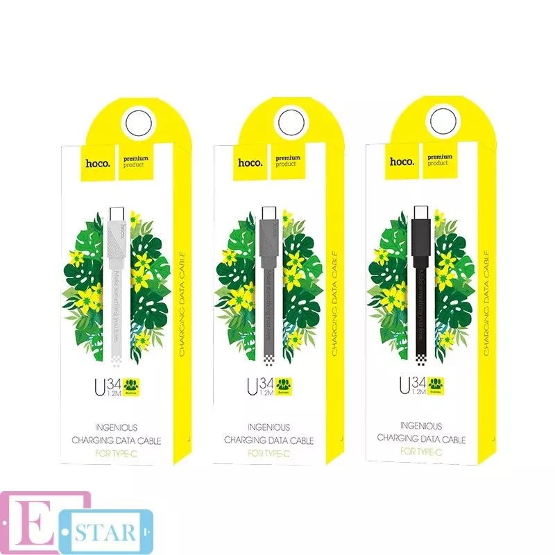 Кабель для зарядки и передачи данных Hoco U34 LingYing Type-C White (Белый) Кабель для зарядки и передачи данных Hoco U34 LingYing Type-C White (Белый)