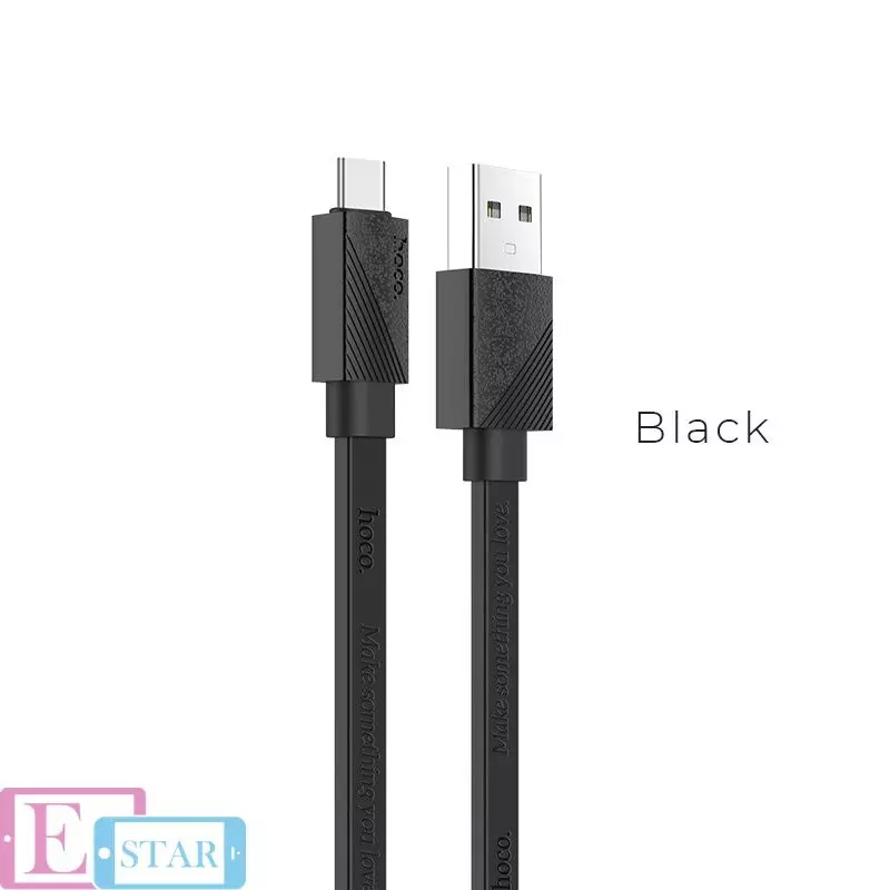 Кабель для зарядки и передачи данных Hoco U34 LingYing Type-C Black (Черный) Кабель для зарядки и передачи данных Hoco U34 LingYing Type-C Black (Черный)