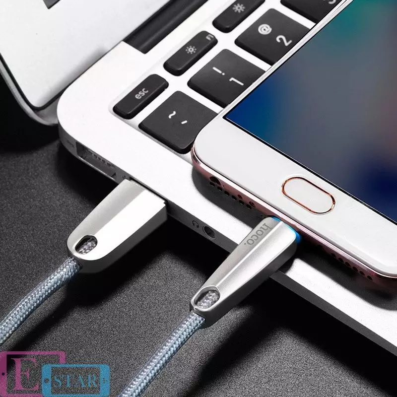 Кабель для заряджання та передачі даних Hoco U35 Space Shuttle Micro USB 2 м Gold (Золото) Кабель для заряджання та передачі даних Hoco U35 Space Shuttle Micro USB 2 м Gold (Золото)