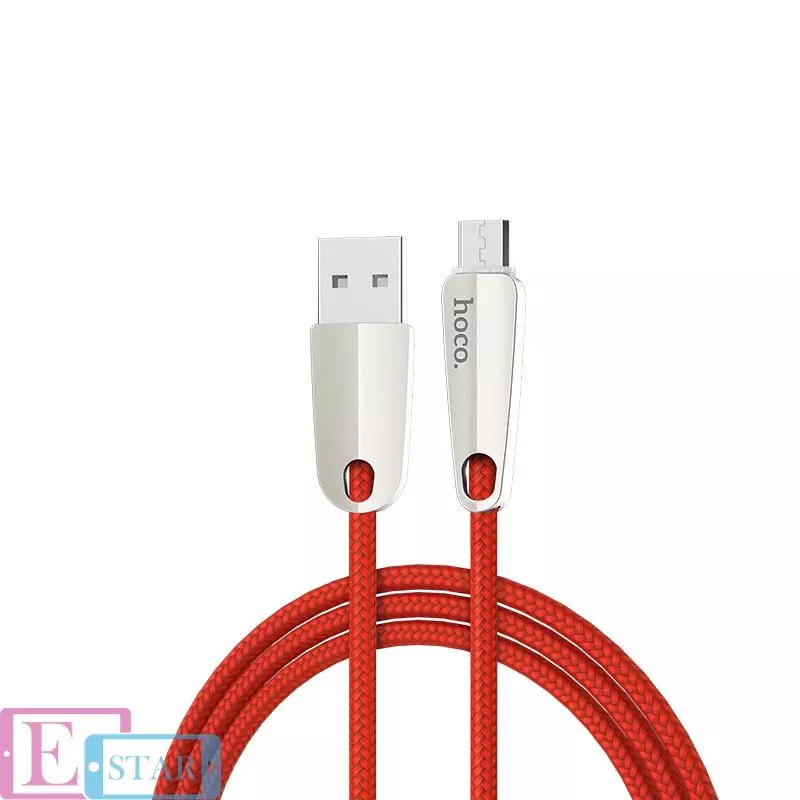 Кабель для зарядки и передачи данных Hoco U35 Space Shuttle Micro USB 2 м Red (Красный)