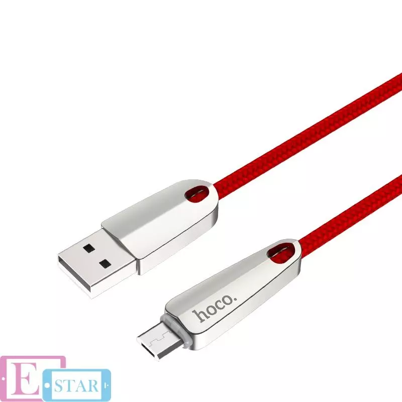 Кабель для зарядки и передачи данных Hoco U35 Space Shuttle Micro USB 2 м Red (Красный)