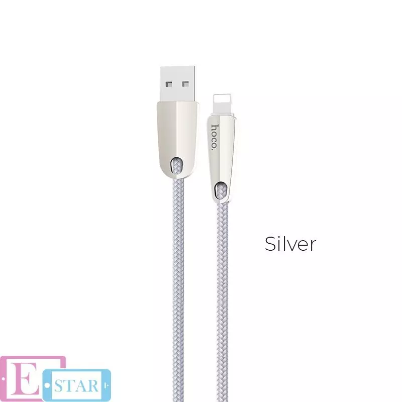 Кабель для заряджання та передачі даних Hoco U35 Space Shuttle Lightning 2 м Silver (Срібло) Кабель для заряджання та передачі даних Hoco U35 Space Shuttle Lightning 2 м Silver (Срібло)