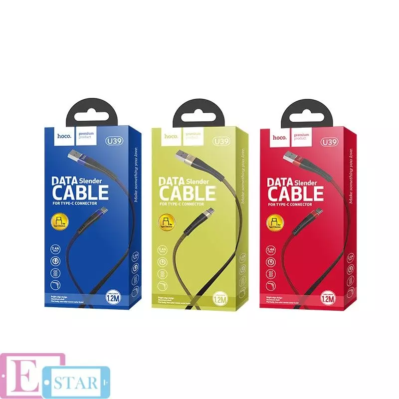 Кабель для заряджання та передачі даних Hoco U39 Slender Type-C Gold (Золото) Кабель для заряджання та передачі даних Hoco U39 Slender Type-C Gold (Золото)