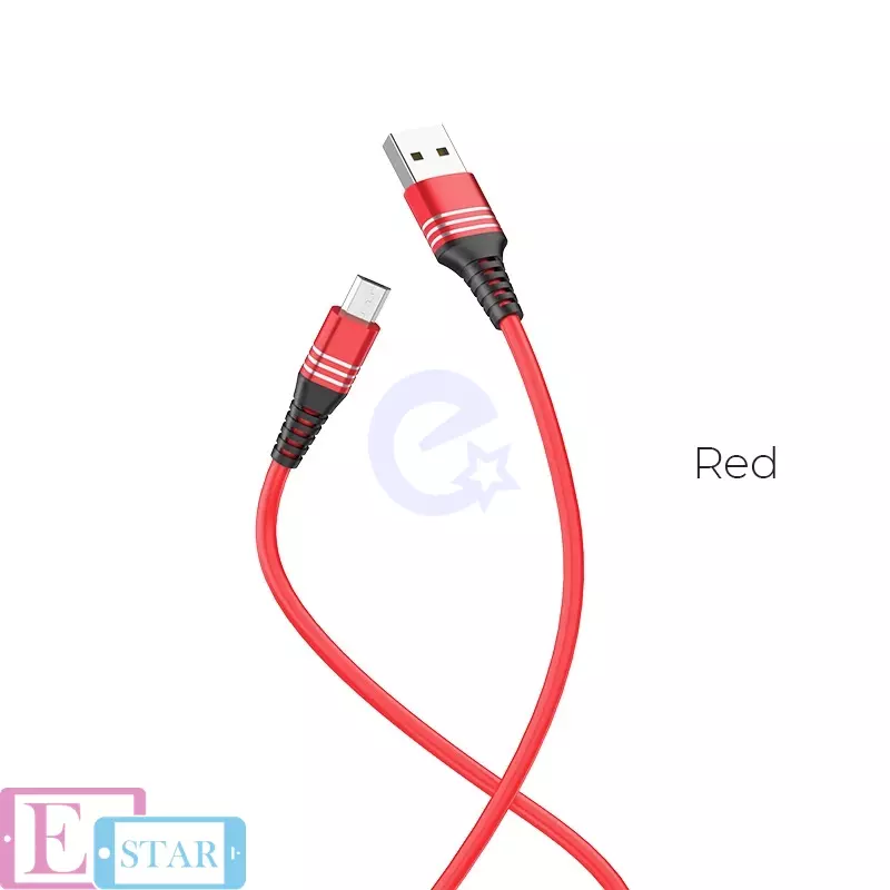Кабель для зарядки и передачи данных Hoco U46 Tricyclic Micro-USB Red (Красный)