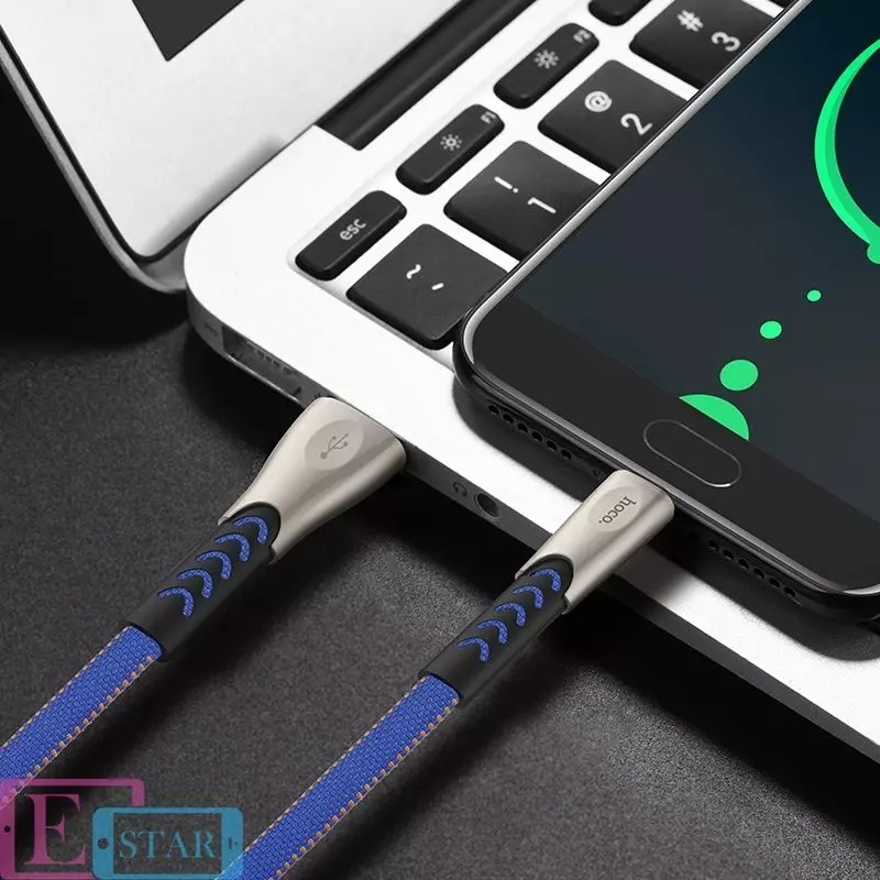 Кабель для заряджання та передачі даних Hoco U48 Super Speed USB to Type-C Blue (Синій) Кабель для заряджання та передачі даних Hoco U48 Super Speed USB to Type-C Blue (Синій)