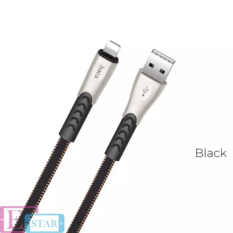 Кабель для заряджання та передачі даних Hoco U48 Superior Speed ​​USB to Lightning Black (Чорний)