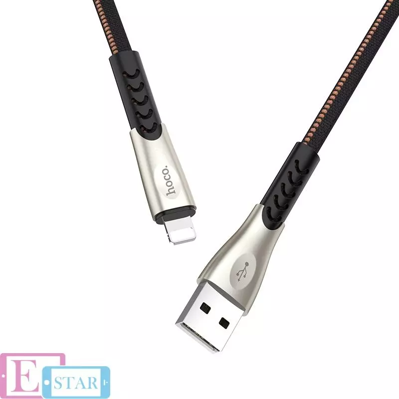 Кабель для заряджання та передачі даних Hoco U48 Superior Speed ​​USB to Lightning Black (Чорний)